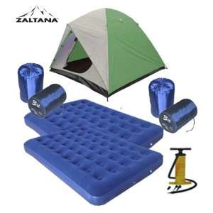  6 Person Tent, 2 of Double Size Air Mats, 4 of 3lb Sleeping 
