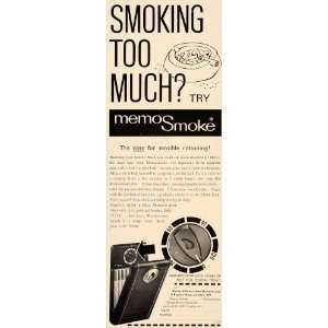  1963 Ad Cigarette Case Smoking Cessation Memosmoke Lock 