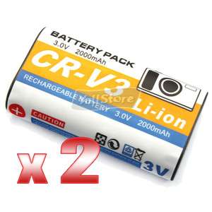 Two 2X CR V3 CRV3 Rechargeable Battery For Kodak Camera  