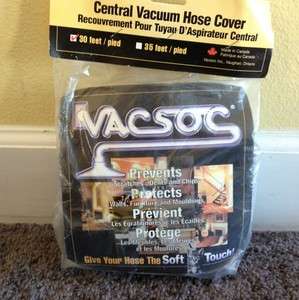 KNIT VACSOC FOR CENTRAL VACUUM HOSE GREY 30FT NEW  