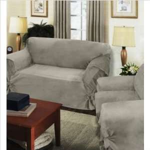  Bundle 67 Melrose Velvet Sofa Slipcover in Taupe