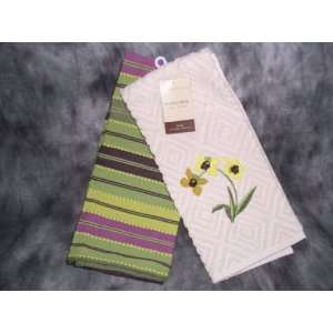  SONOMA life + style 2 pk. Palm Kitchen Towels   Flower 