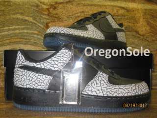Unreleased Nike Air Force 1 iD Bespoke Sample SZ 9 Black Cement Jordan 