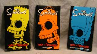 The SIMPSONS Trick or Treehouse 3 VHS Tape set PLUS Barts 
