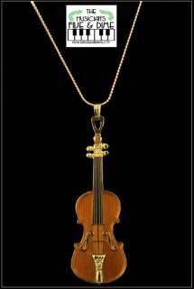 NEW Stradivarius Violin or Viola Necklace   Music Gifts  