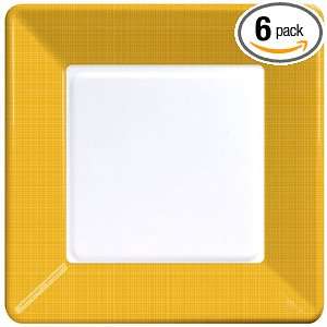 Creative Converting 7 Square Paper Luncheon Plates, School Bus Yellow 