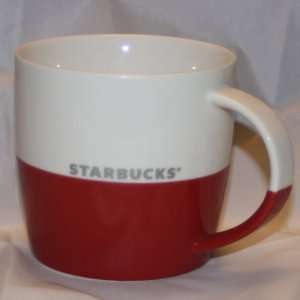  Starbucks Coffee 2011 New Bone China Red & White Mug 16 fl 