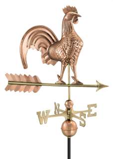Handcrafted Polished Copper and Brass 25 Rooster Weathervane  