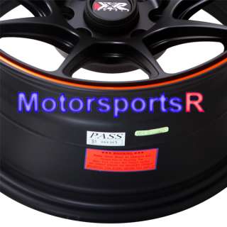  Black Orange Stripe Concave Rims Wheels Stance 84 86 91 BMW E30  