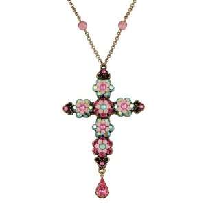  Michal Negrin Superb Cross Medallion Necklace Adorned with 