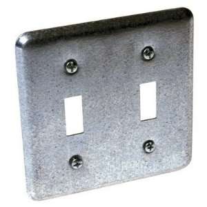    RACO 871 Box Cover,4 In,2 Toggle Switches