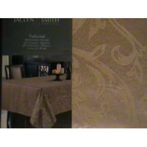   TABLECLOTH, MIDNIGHT CLEAR, DAMASK PATTERN, 70 IN