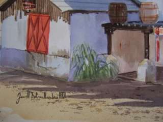 Original Watercolor ARIZONA VINEYARDS WINERY Jewell McCrea Hembree (AZ 