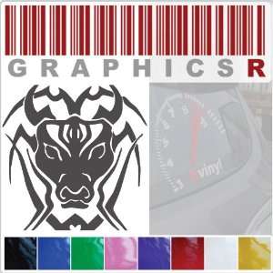   Decal Graphic   Tribal Design Tattoo Bull A884   Black Automotive