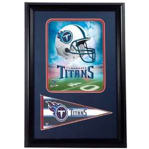  Tennessee Titans Helmet Photograph with Team Pennant in a 