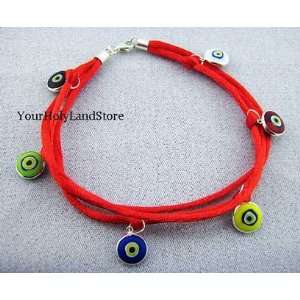  Kabbalah Red String Bracelet with Colorful Evil Eye 