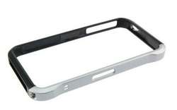 Aluminum Bumper Case for Apple iPhone 4 Silver Black  