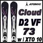 11 12 Atomic Cloud D2 VF 73 Womens Skis 151cm w/XTO 10 NEW 