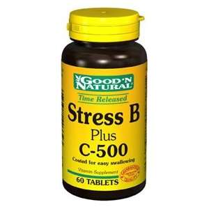 Stress B Time Release   with 500mg Vitamin C, 60 tabs,(Goodn Natural 