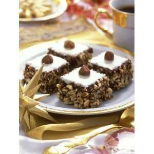  Small Hazelnut Cake on Christmassy Coffee Table Premium 