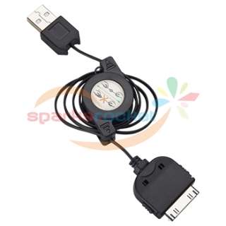   Retractable USB Cord Sync Cable For Apple iPod Nano Shuffle Touch 4