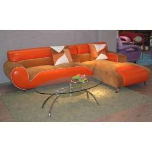  VG 051 Ultra Modern Leather/Microfiber Sectional Sofa 