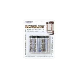  Ultralast AA Rechargeable NiCd Battery Retail Pack   4 