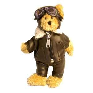  Plush Pilot Bear 12, Golden Brown 