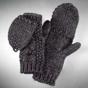  Simply Vera Wang Womens Gray Cable Knit Fingerless Gloves 