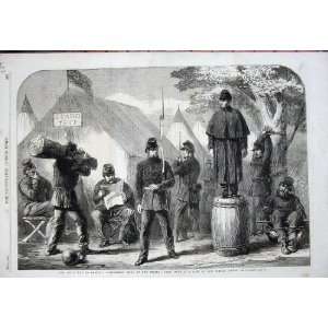  1861 Civil War America Punishment Drill Federal Camp