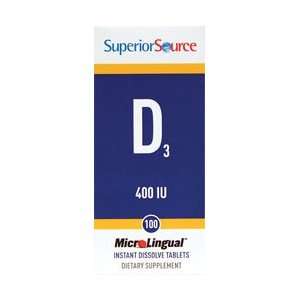  Superior Source   Vitamin D3 Instant Dissolve 400 IU   100 