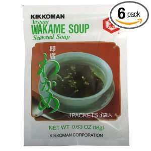 Kikkoman Wakame Instant Soup, 0.63 Ounce Grocery & Gourmet Food