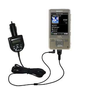 Audio FM Transmitter plus integrated Car Charger for the Sony Walkman 