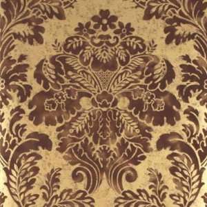  Fresco Damask   Taupe/Antique Indoor Wallcovering